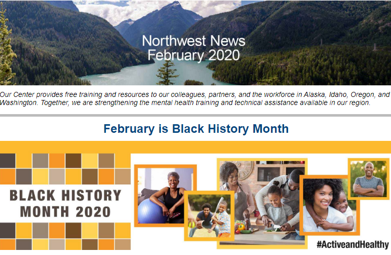 Image of February 2020 Northwest MHTTC Newsletter