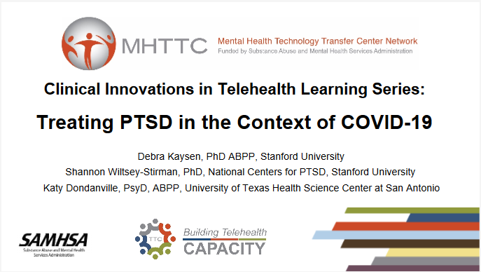 Clinical Innovations in Telehealth: Treatment of PTSD in Context of COVID-19