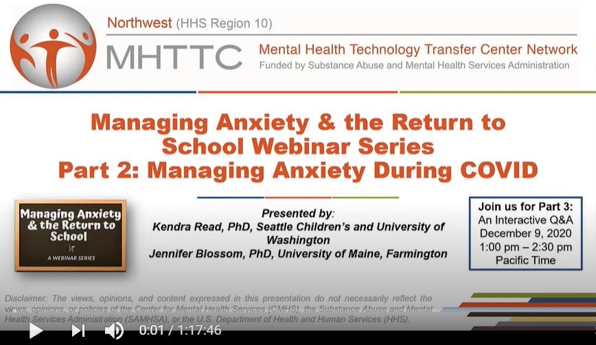 Managing Anxiety During COVID Video 