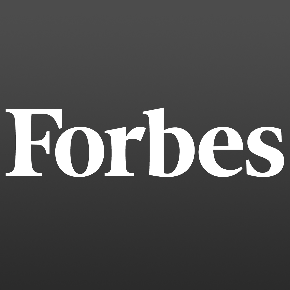 Black and white Forbes logo