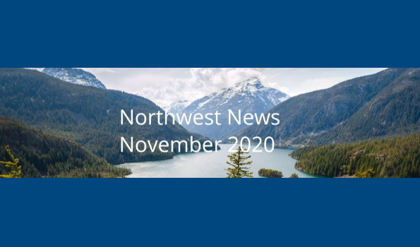 image of a Pacific Northwest landscape with the words Northwest News November 2020