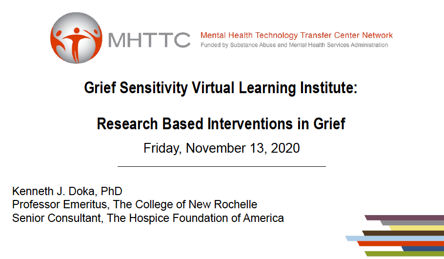 November GSVLI: Research Based Interventions in Grief