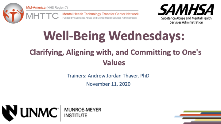 Well-Being Wednesdays Values PowerPoint Thumbnail