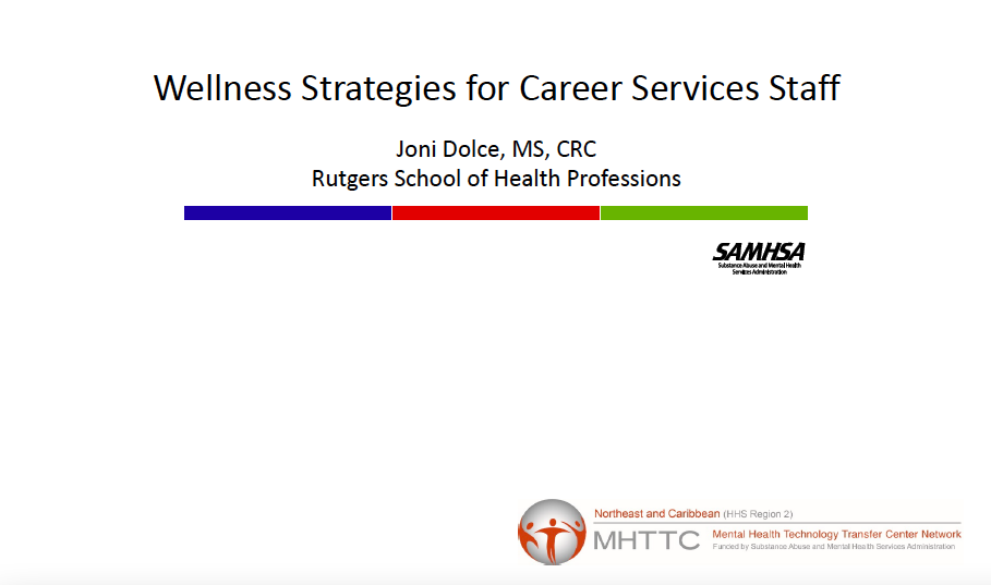 Wellness Strategies for Career Services Staff