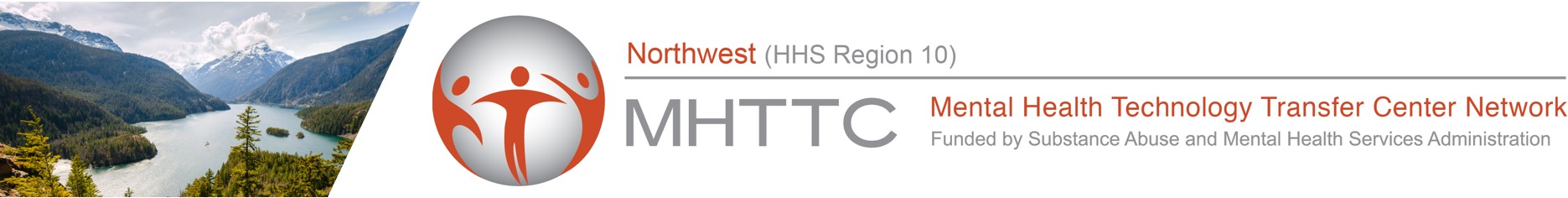 Northwest MHTTC logo and image of a mountain