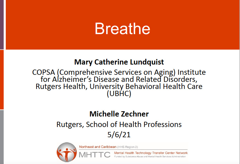 Pause, Breathe, Move: Self-Care for Healthcare Providers - Session 2: Breathe