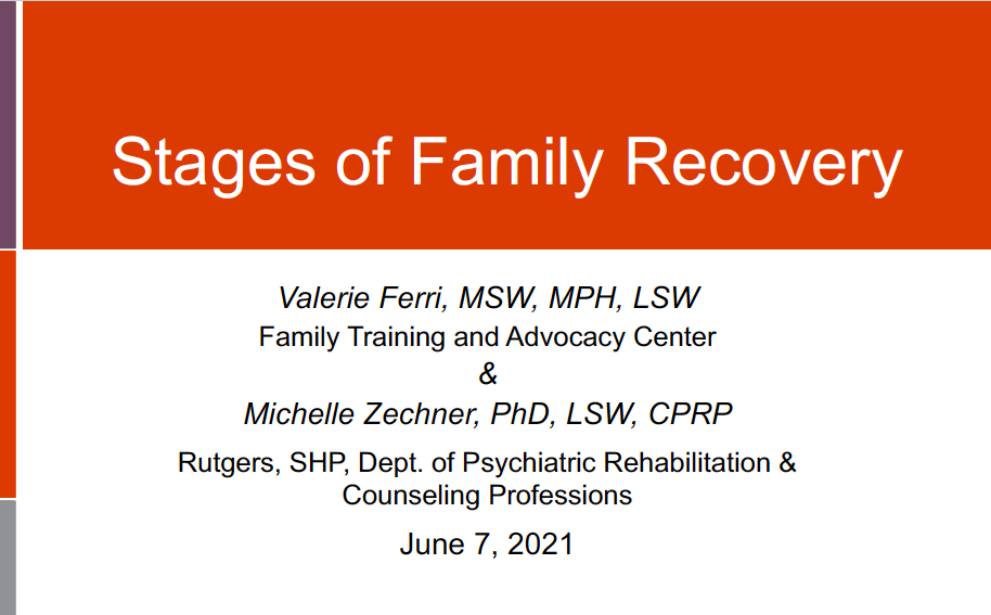 Stages of Family Recovery