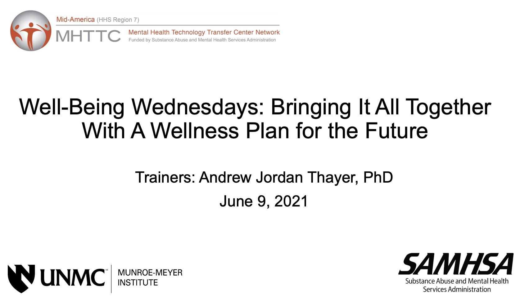 Well-Being Wednesdays Bringing It All Together Title Slide