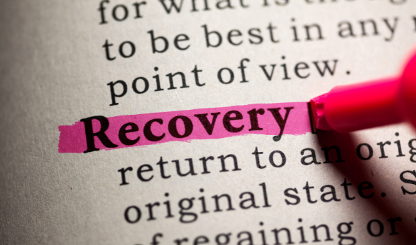 "Recovery" in a dictionary being highlighted with pink marker