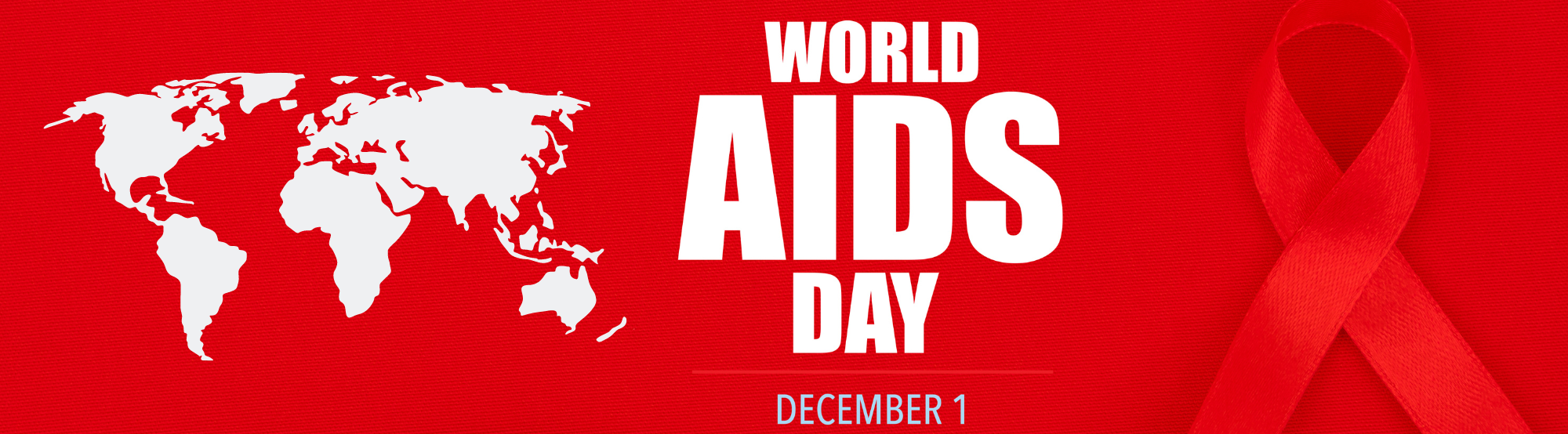 Decorative banner with the text World AIDS Day December 1