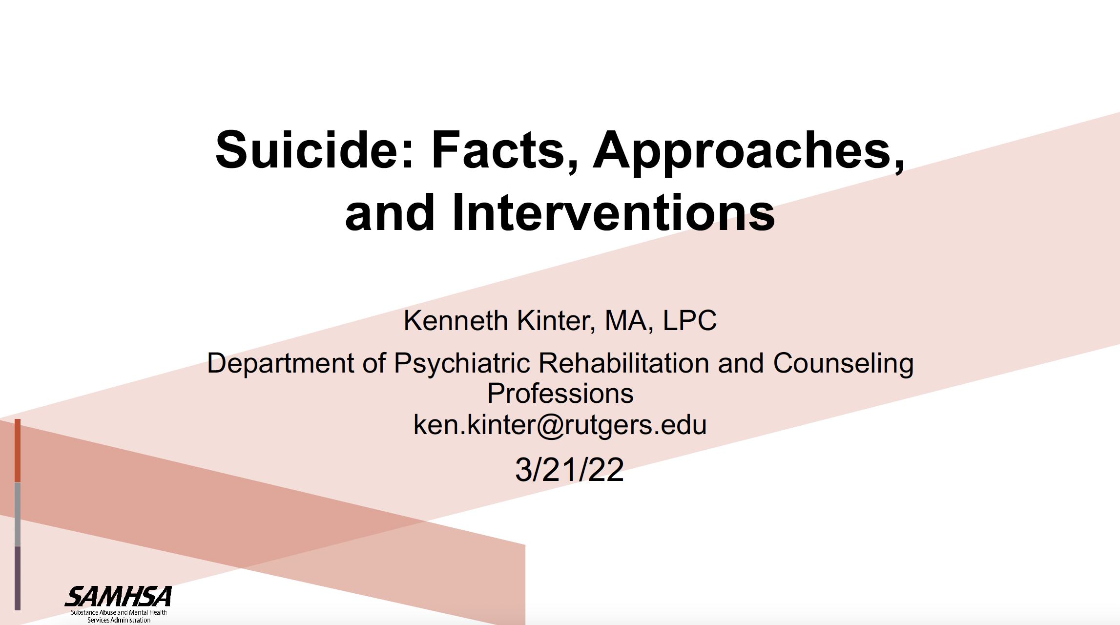 Suicide: Facts, Approaches, and Interventions
