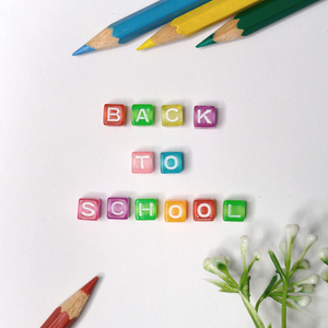 Block letters saying "Back to School" 