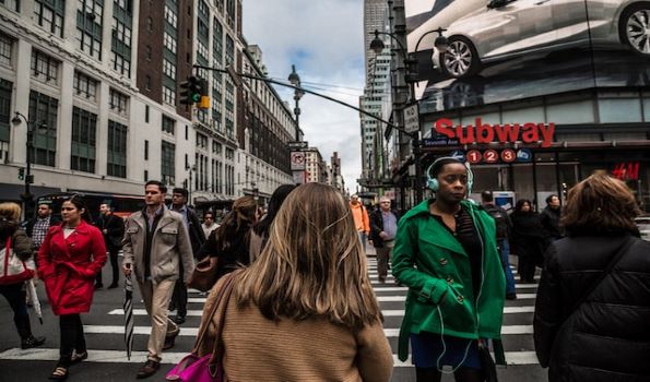 People walking in NYC