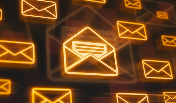 Orange email icons
