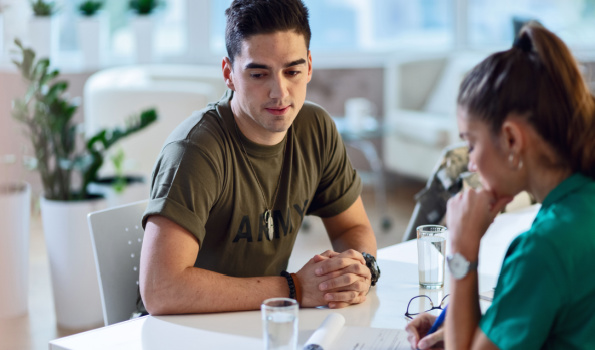 Army soldier seeking counseling