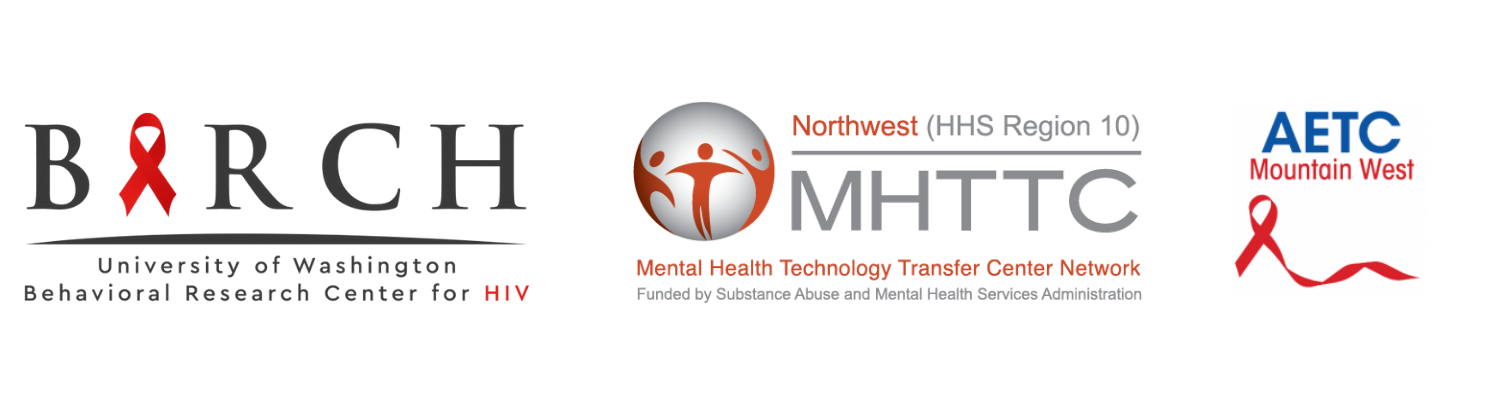 UW BIRCH, Northwest MHTTC, Mountain West AETC logos