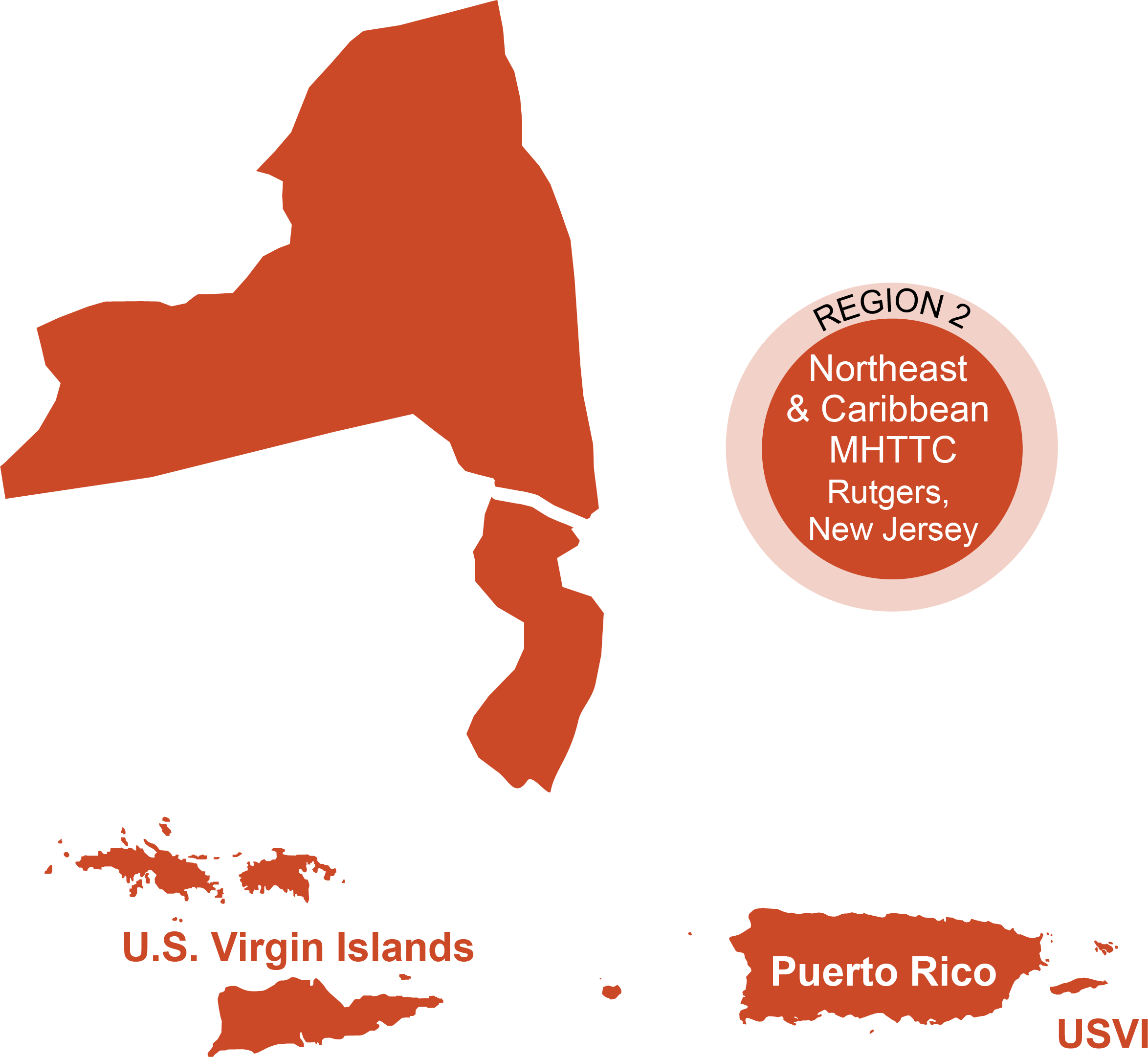 regional map for northeast and caribbean
