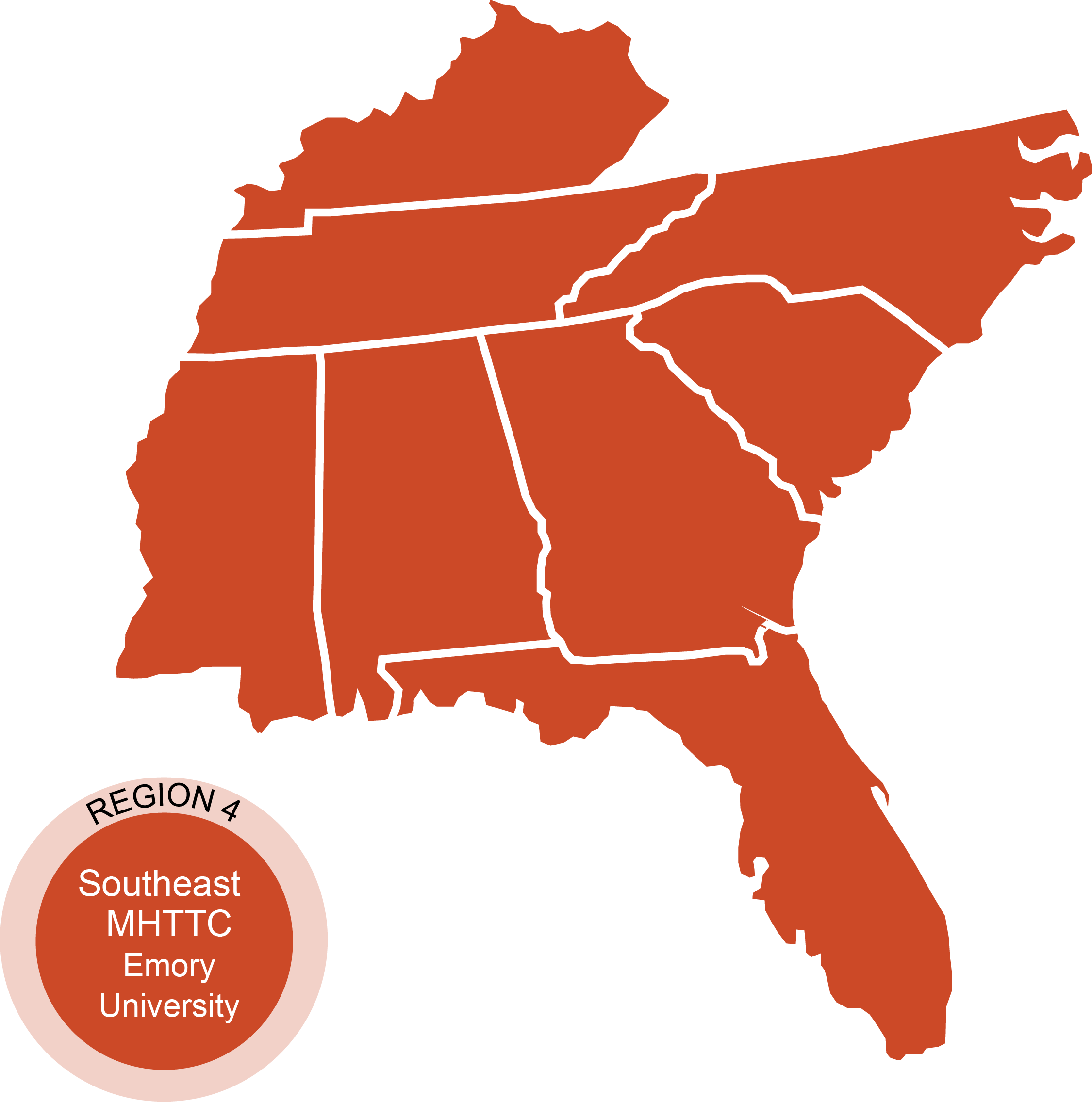 regional map for southeast
